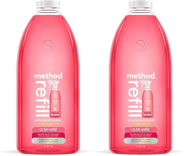 Main image of Method All-Purpose Cleaner Refill, Pink Grapefruit, 68 Fl Oz (Pack of 2)