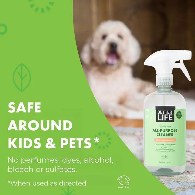 Alt view image 5 of 7 - Better Life All Purpose Cleaner - Multipurpose Home and Kitchen Cleaning Spray for Glass, Countertops, Appliances, Upholstery & More - Multi-surface Spray Cleaner - 24oz (Pack of 2) Clary Sage/Citrus