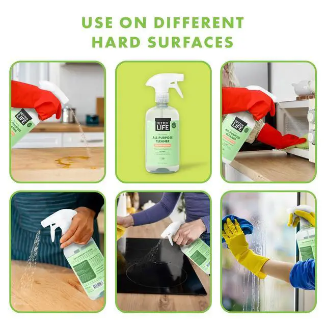 Alt view image 4 of 7 - Better Life All Purpose Cleaner - Multipurpose Home and Kitchen Cleaning Spray for Glass, Countertops, Appliances, Upholstery & More - Multi-surface Spray Cleaner - 24oz (Pack of 2) Clary Sage/Citrus