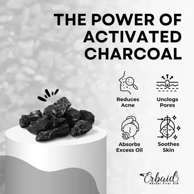Alt view image 2 of 7 - Charcoal Soap Natural Activated Charcoal Black Soap Bar Exfoliating Face & Body Wash for Dry, Sensitive, Oily Skin Facial Cleanser with Bentonite Clay for Acne, Blackheads, & Scars, Made in USA
