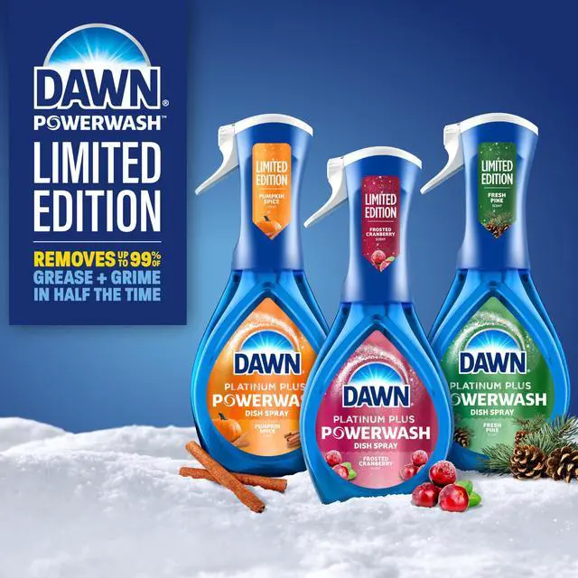 Alt view image 2 of 7 - Dawn Powerwash Spray, Dish Soap, Dishwashing Liquid, Pumpkin Spice + Frosted Cranberry, 1 Starter Kit + 1 Refill, 2x16 Fl Oz