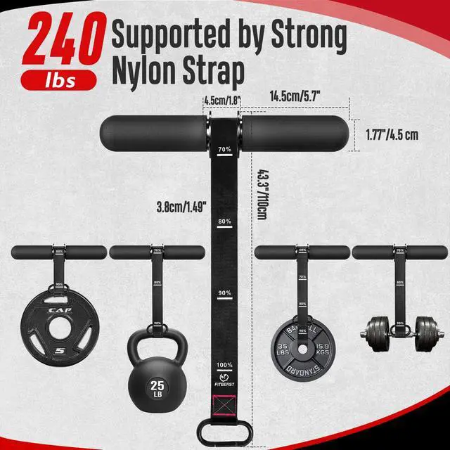 Alt view image 3 of 6 - FitBeast Forearm Strengthener & Exerciser, Wrist Roller with Thicker Handle, Trainer with Adjustable Strap - Ideal for Grip Strength, Muscle Building, Rehabilitation (Black)