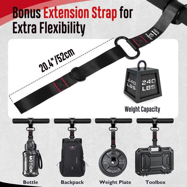 Alt view image 4 of 6 - FitBeast Forearm Strengthener & Exerciser, Wrist Roller with Thicker Handle, Trainer with Adjustable Strap - Ideal for Grip Strength, Muscle Building, Rehabilitation (Black)