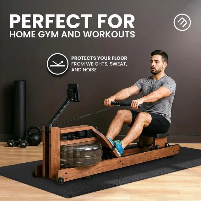 Alt view image 6 of 7 - bemaxx Gym Mats Set - 18 pcs EVA Interlocking Foam Floor Tiles (12.6"x12.6"x0.4") 18sqft Protective Gym Flooring Sports Home Workout Exercise Mats Puzzle Garage Fitness Play-Room Pool Treadmill Bike