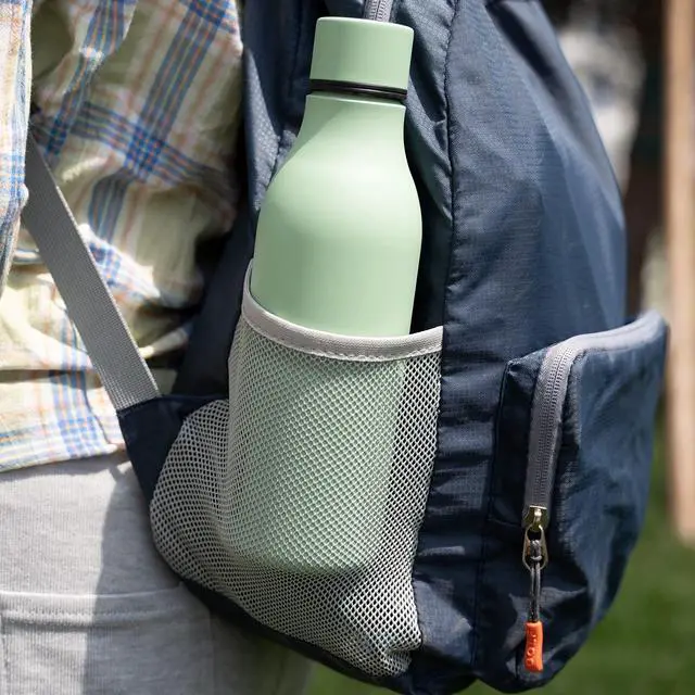 Alt view image 5 of 6 - BJPKPK Insulated Water Bottles, 18 oz Stainless Steel Metal Water Bottle with Strap, BPA Free Leak Proof Jugs, Mugs, Flasks, Reusable Thermal Flasks for Sports & Travel, Macaron Green
