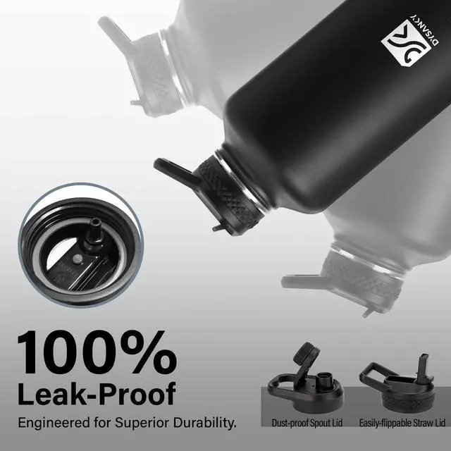 Alt view image 7 of 7 - DYSANKY Insulated Water Bottle | Thickened Stainless Steel Vacuum Metal | Portable Sports Half Gallon Large Water Jug for Gym and Hiking with Straw, Carrier Bag, Handle Strap | BPA-Free 64 oz