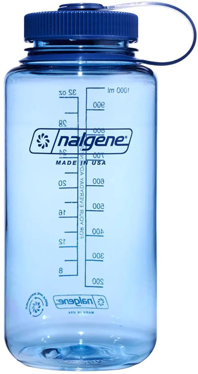 Main image of Nalgene 32 oz Wide Mouth Water Bottle | BPA-Free, Durable & Leak Proof, Lightweight Bottle for Hiking & Gym, Work & Travel, Baby Blue