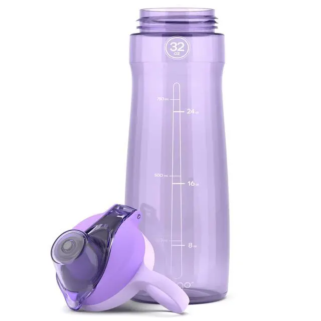 Alt view image 5 of 5 - Pogo 32oz Plastic Water Bottle with Chug Lid and Carry Handle, Reusable, BPA Free, Dishwasher Safe, Perfect for Travel, School, Outdoors, and Gym, Lilac