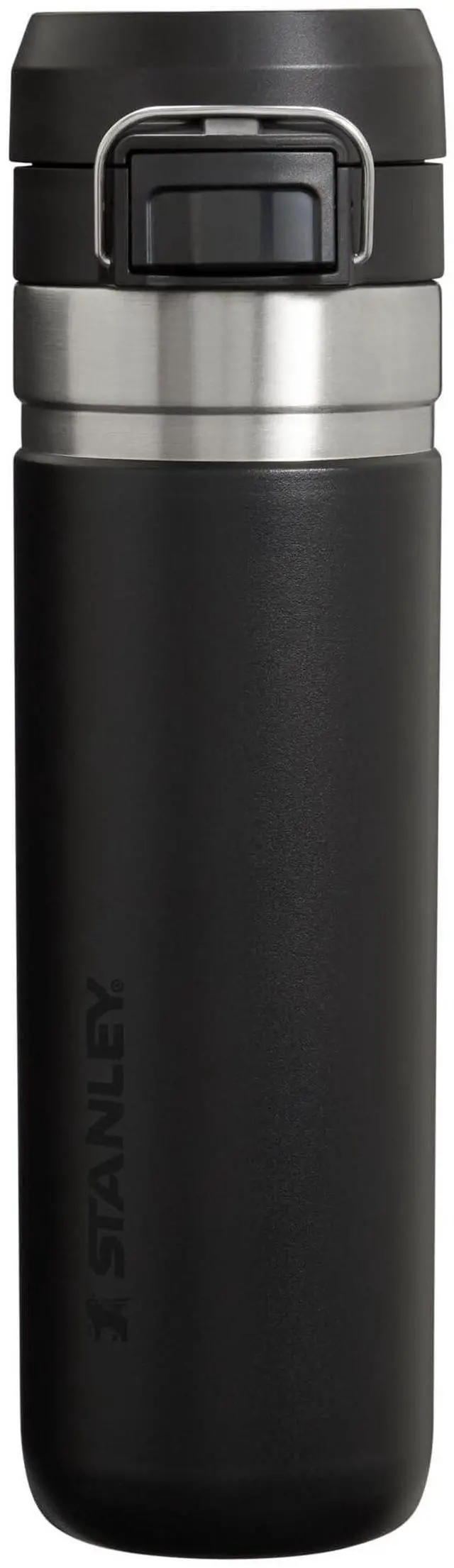 Main image of Stanley Quick Flip GO Water Bottle 24 oz | Push Button Lid | Leakproof and Packable for Travel and Sports | Insulated Stainless Steel | BPA-Free | Black 2.0