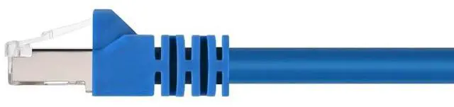 Alt view image 2 of 6 - Monoprice Cat6A 6in Blue Patch Cable Double Shielded (S/FTP) 26AWG 10G Pure Bare Copper Snagless RJ45 Fullboot Series Ethernet Cable