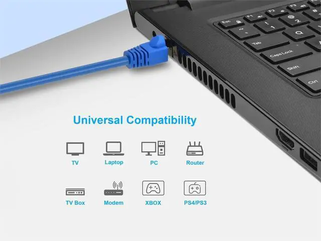 Alt view image 6 of 6 - Monoprice Cat6A 6in Blue Patch Cable Double Shielded (S/FTP) 26AWG 10G Pure Bare Copper Snagless RJ45 Fullboot Series Ethernet Cable