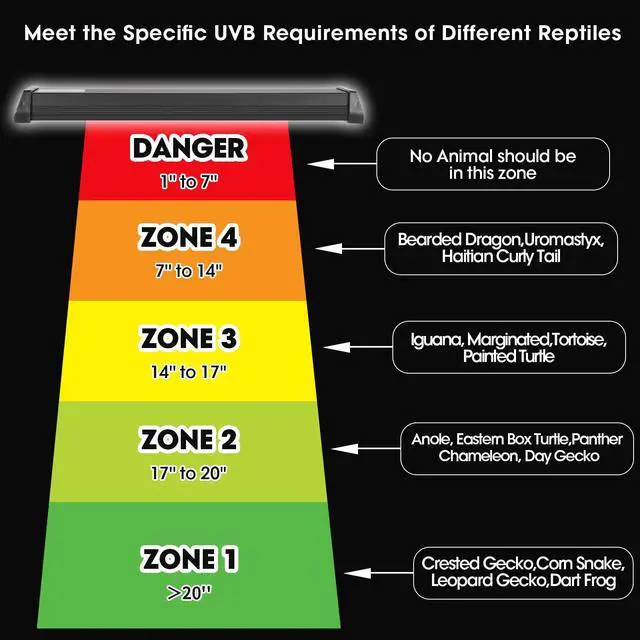 Alt view image 4 of 7 - GeeKoit 12-Inch UVB Reptile Light,4H/8H/12H Timer,3 Modes Lighting,5 Level Brightness, 12W UVA UVB Lamp for Desert Tropical Animals Bearded Dragons Turtle Chameleon Tortoises Gecko Snake Frog