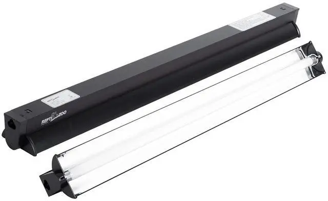 Main image of REPTI ZOO T5 HO UVB Lighting Combo Kit, Terrarium Hood Comes with Desert 10.0 UVB T5 Lamp (24W)