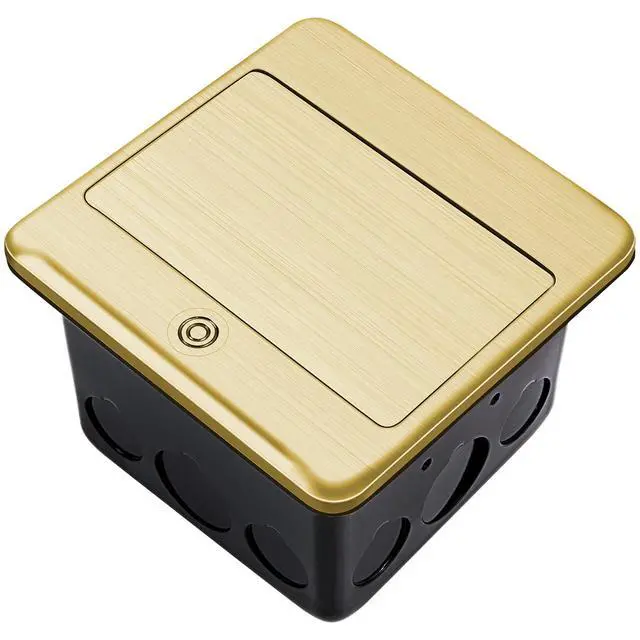 Alt view image 2 of 6 - Vagueior Pop Up Floor Electrical Outlet with 20 Amp Stainless Steel GFCI Tamper Resistant Receptacle Outlet Kit Waterproof Cover Box, Corrosive Resistant Hardware, ETL Listed, Brass