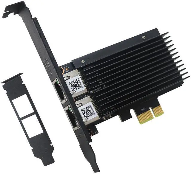 Main image of 2.5GBase-T Dual Port Server Network Card with Intel Intel I226-V 2500/1000/100Mbps PCI Express Gigabit Ethernet Adapter NIC Card RJ45 LAN Controller for Windows 10/11 with Low Profile Bracket