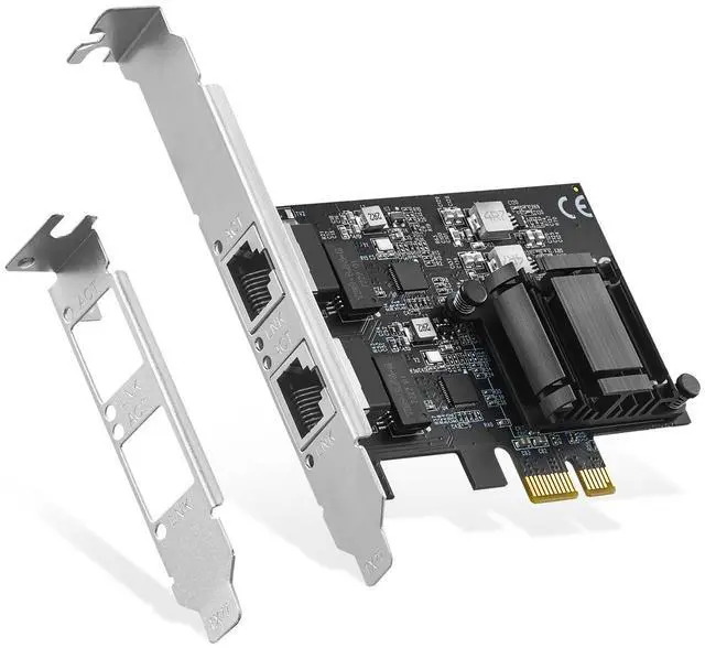 Main image of 2 Ports 2.5G PCIe Network Adapter, RTL8125B LAN Controller 2500/1000/100Mbps Binardat Ethernet RJ45 NIC Card Support PXE for Windows/Linux