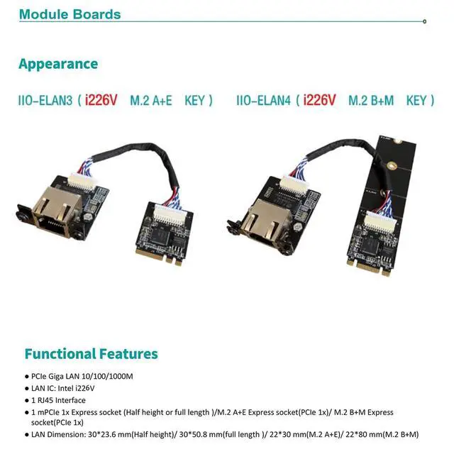 Alt view image 6 of 7 - M.2 A E Key to 2.5 Gigabit Ethernet,Support youyeetoo X1X86 SBC, Intel i226 2.5G Ethernet Server NIC, Interface Card10/100/1000/2500 Mbps RJ45 LAN, Support 2230