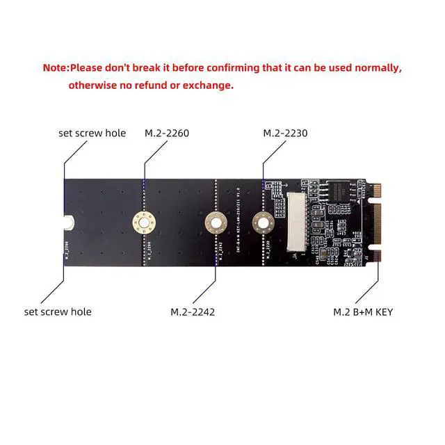 Alt view image 7 of 7 - M.2 A E Key to 2.5 Gigabit Ethernet,Support youyeetoo X1X86 SBC, Intel i226 2.5G Ethernet Server NIC, Interface Card10/100/1000/2500 Mbps RJ45 LAN, Support 2230