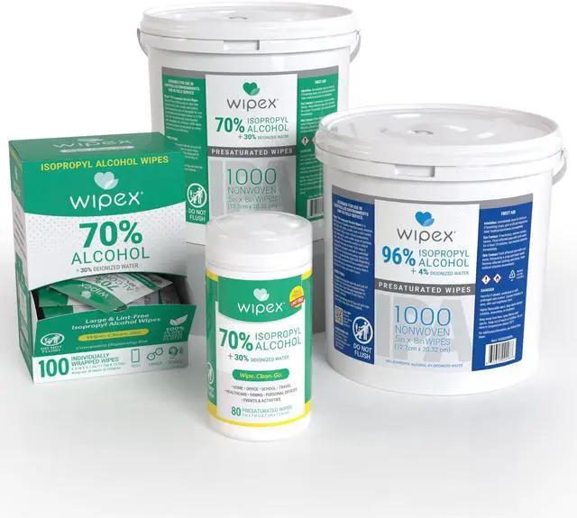 Alt view image 7 of 7 - Wipex 70% Isopropyl Alcohol Wipes for Electronics - 80ct Large Lint Free IPA Wipes in Sealed Canister to clean Surfaces, Electronics, Computer Screens, Glasses, 80 Count (Pack of 3)