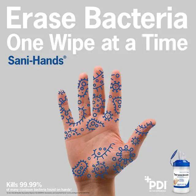 Alt view image 3 of 4 - PDI SaniHands ALC Antimicrobial Alcohol Gel Hand Wipe, 135 Per Canister