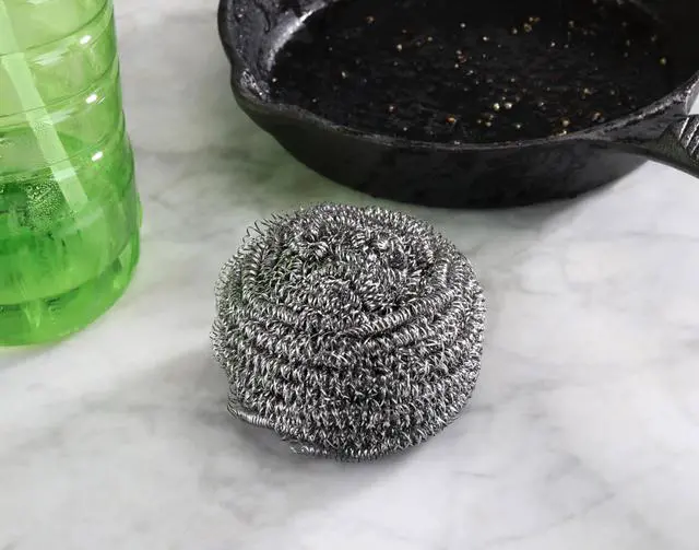 Alt view image 3 of 7 - New Star Foodservice Extra Large (50 Grams) Stainless Steel Sponges Scrubbers, Set of 12