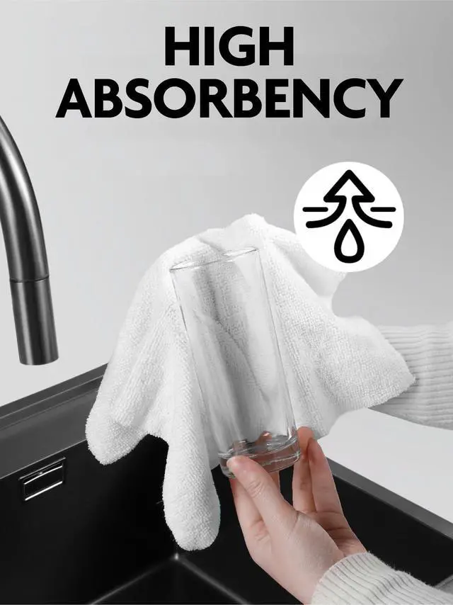 Alt view image 5 of 7 - Fantasticlean Microfiber Cleaning Cloth Roll -75 Pack, Tear Away Microfiber Towels, 12" x 12", Reusable, Washable, Scratch Free, Ultra Absorbent Dishcloth for All-Around Cleaning Supplies (White)
