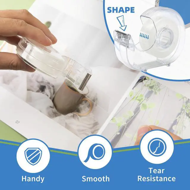 Alt view image 4 of 7 - JEFURE 36 Pcs Transparent Tape with Dispenser, 0.7 in x 1000 in Clear Tapes and Refillable Dispensers, Office Tape Rolls with Dispenser Bulk for Craft Jobs, Gift Wrapping, Repairing, Home and School