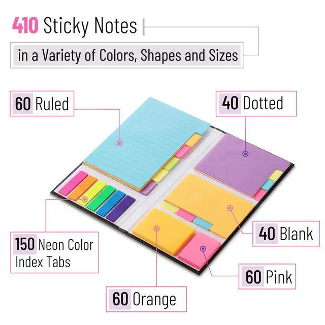 Alt view image 2 of 7 - Mr. Pen- Sticky Notes Set, 410 Pack, Ruled, Dotted & Blank Notes