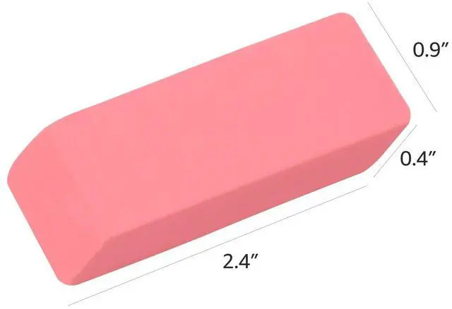 Alt view image 4 of 4 - Amazon Basics Rectangular Erasers for School and Office, Pink, Art Eraser for Drawing, Stationery Supplies, 24 Count