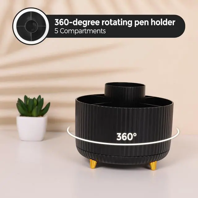 Alt view image 3 of 7 - SKYDUE Black Office Supplies, Black Office Desk Accessories 10PCS, Pencil Holder for Desk, Stapler, Tape Dispenser, Scissors, Ruler, Clips and 1000pcs Staples, Desk Supplies Set