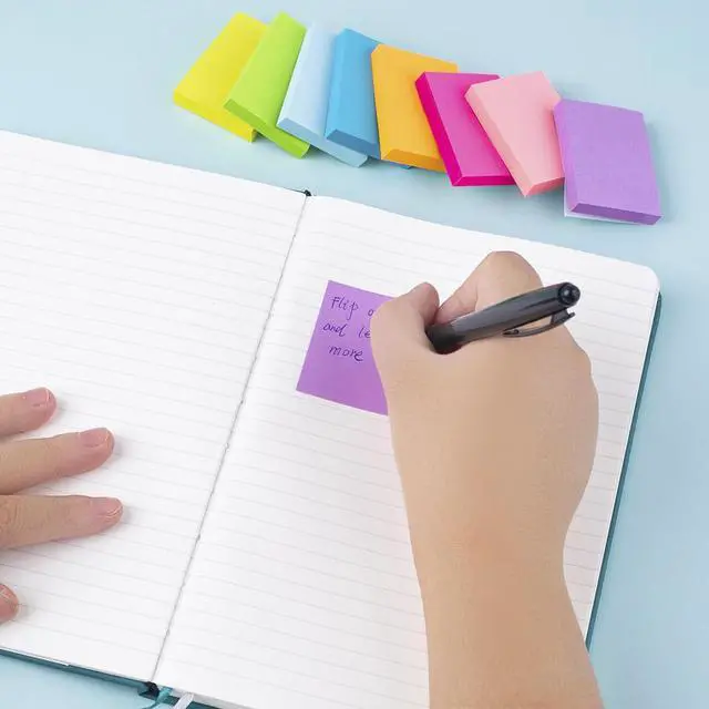Alt view image 5 of 6 - Mini Sticky Notes 1.5x2 Inches, Bright Colors Self-Stick Pads, 24 Pack, 75 Sheets/Pad,1800 Sheets