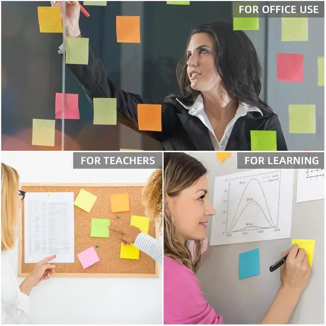 Alt view image 4 of 7 - (24 Pads) Sticky Notes 3x3 Inches,Bright Colors Self-Stick Pads, Easy to Post for Home, Office, Notebook
