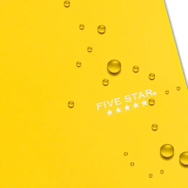 Alt view image 5 of 7 - Five Star Spiral Notebook + Study App, 1 Subject, Wide Ruled Paper, 8" x 10.5", 100 Sheets, Fights Ink Bleed, Water Resistant Cover, Vivid Yellow (930010CJ1)