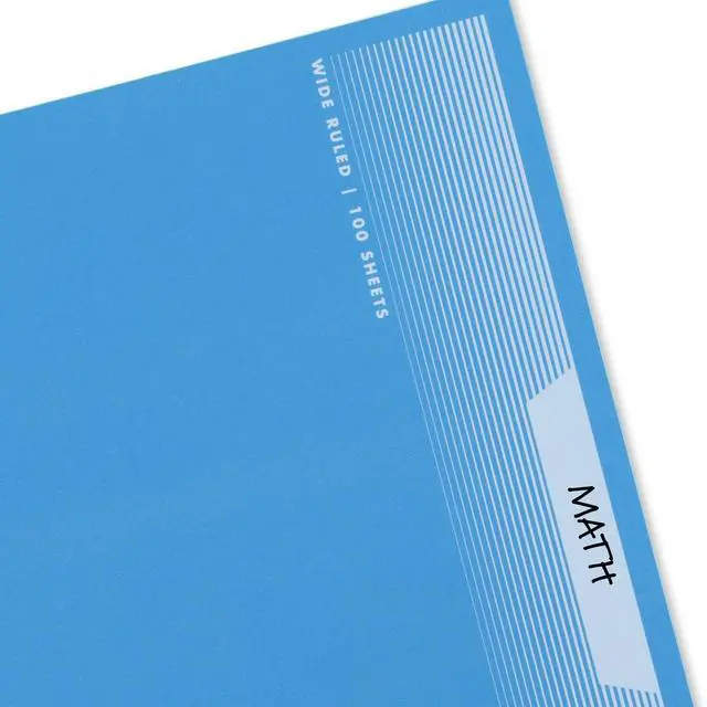 Alt view image 2 of 7 - Mead Spiral Notebooks, 1 Subject, Wide Ruled Paper, 8" x 10-1/2", 100 Sheets, Assorted Colors, 5 Pack (930093)