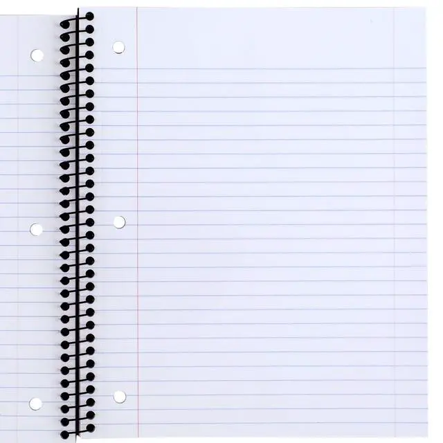 Alt view image 3 of 7 - Mead Spiral Notebooks, 1 Subject, Wide Ruled Paper, 8" x 10-1/2", 100 Sheets, Assorted Colors, 5 Pack (930093)