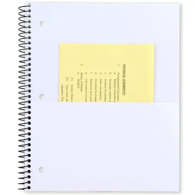 Alt view image 5 of 7 - Mead Spiral Notebooks, 1 Subject, Wide Ruled Paper, 8" x 10-1/2", 100 Sheets, Assorted Colors, 5 Pack (930093)