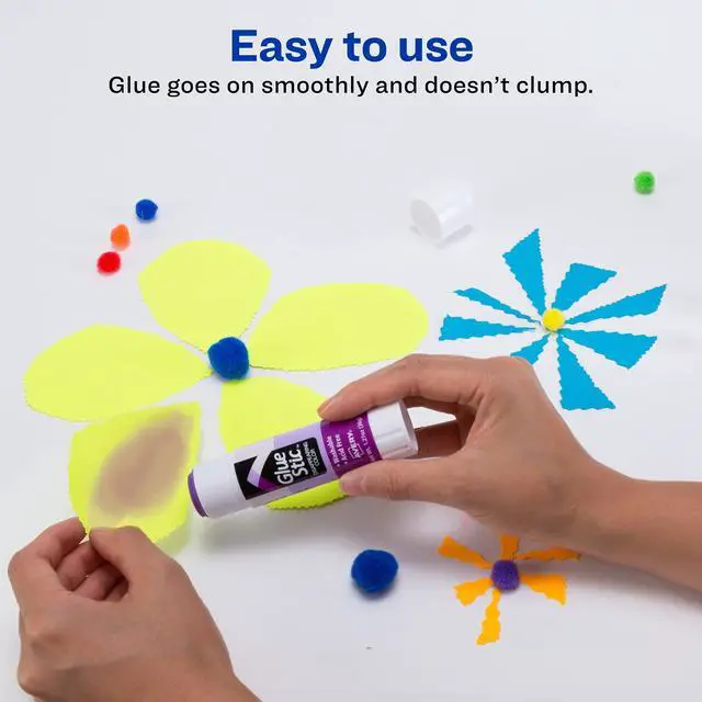 Alt view image 4 of 7 - Avery Glue Stic, Disappearing Purple, Washable, 1.27oz, 6 Glue Sticks (98071)