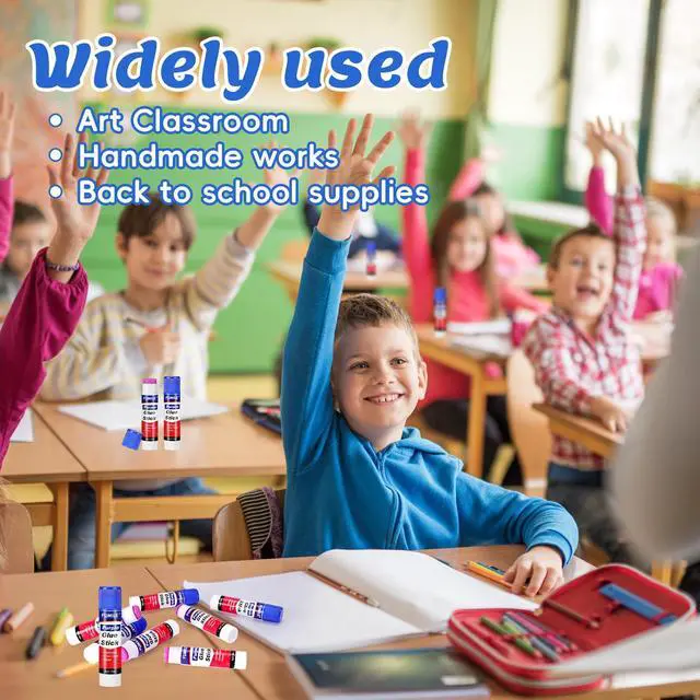 Alt view image 6 of 7 - 36 Pack Glue Sticks Bulk for Kids, Disappearing Purple Glue Sticks for Classroom and Teacher Supplies.0.18 OZ kids glue Dries Clear, Non-Toxic, Washable, Back to School Supplies and Student Must Haves