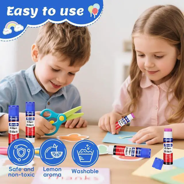 Alt view image 4 of 7 - 36 Pack Glue Sticks Bulk for Kids, Disappearing Purple Glue Sticks for Classroom and Teacher Supplies.0.18 OZ kids glue Dries Clear, Non-Toxic, Washable, Back to School Supplies and Student Must Haves