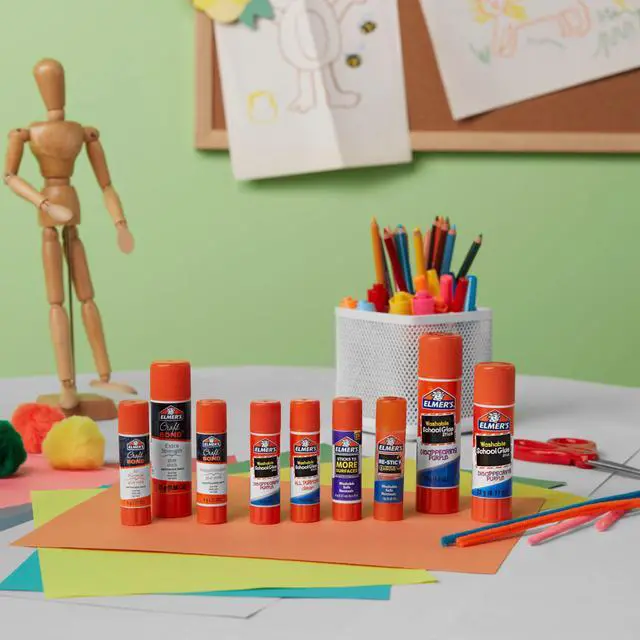 Alt view image 2 of 6 - Elmer's Disappearing Purple School Glue Sticks, Washable, 22 Grams, 3 Count - Poster, Vision Board, Back to School Supplies, #1 Teacher Brand (Pack of 2)
