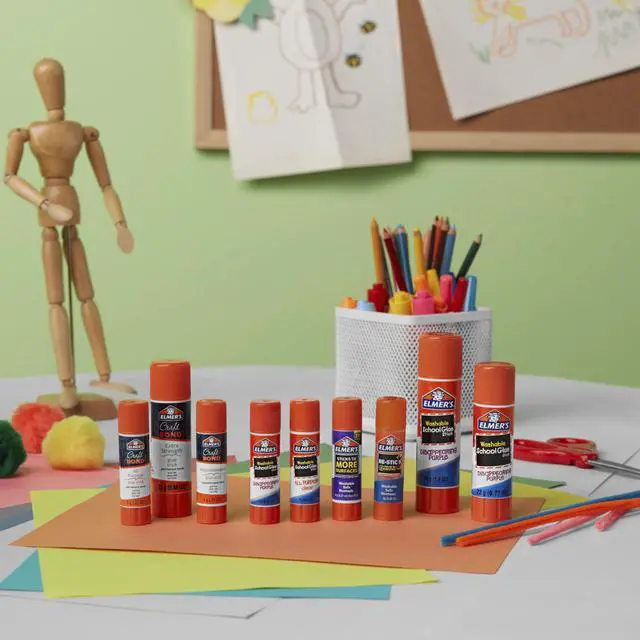 Alt view image 5 of 6 - Elmer's Disappearing Purple School Glue Sticks, Washable, 22 Grams, 3 Count - Poster, Vision Board, Back to School Supplies, #1 Teacher Brand (Pack of 2)