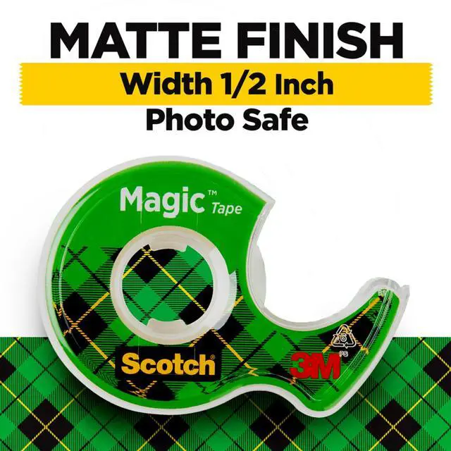 Alt view image 2 of 7 - Magic Tape, Invisible, Repair Christmas Cards and Use as Holiday Gift Wrap Supplies for Christmas, 2 Tape Rolls with Dispensers
