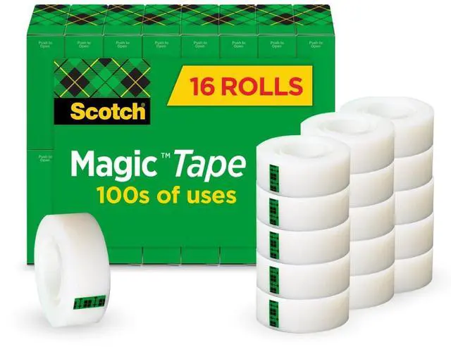 Main image of Scotch Magic Tape, Invisible, Home Office Supplies and Back to School Supplies for College and Classrooms, 16 Rolls