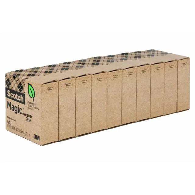 Alt view image 3 of 5 - Scotch Magic Greener Tape, Invisible Tape for Fixing Paper, Office Supplies and Back to School Supplies, 0.75 in .x 900 in., 10 Rolls