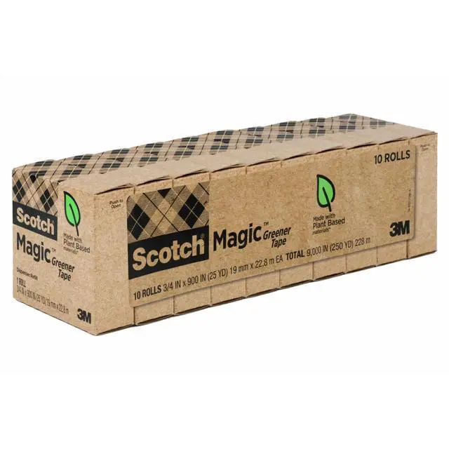 Alt view image 4 of 5 - Scotch Magic Greener Tape, Invisible Tape for Fixing Paper, Office Supplies and Back to School Supplies, 0.75 in .x 900 in., 10 Rolls