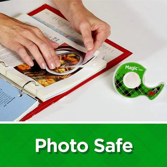 Alt view image 6 of 7 - Magic Tape 3 Packs Clear Tape, Magic Tapes with Dispensers, Invisible Tape 1/2 x 450 Inches, and a 8 Inch All Purpose Scissors (Gift Pack)