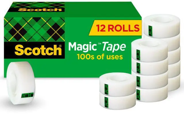 Main image of Scotch Magic Tape, Invisible, Home Office Supplies and Back to School Supplies for College and Classrooms, 12 Rolls