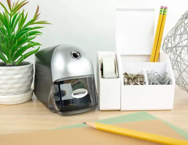 Alt view image 5 of 5 - Bostitch Office QuietSharp Executive Heavy Duty Electric Pencil Sharpener for 65% Faster Sharpening and 6X Longer Cutter Life - Colored Pencil Compatible, Black