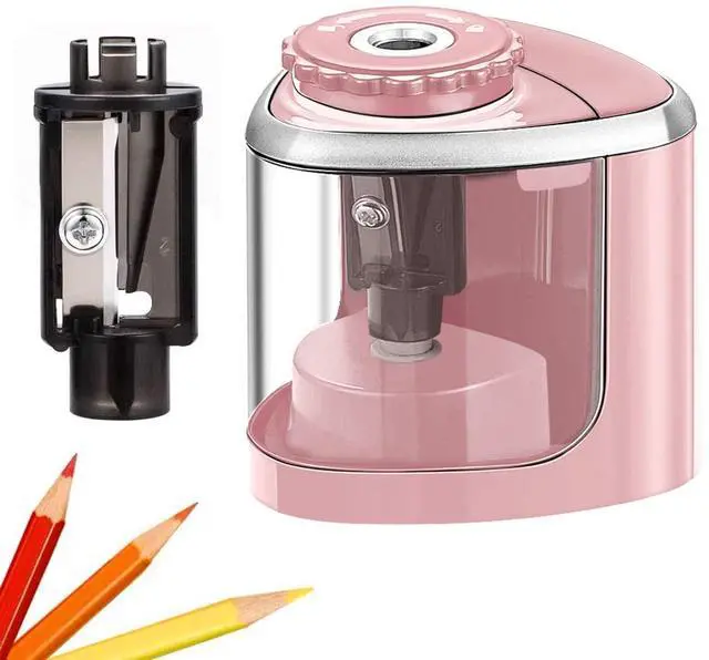 Main image of Aogwat Pencil Sharpener Electric Pencil Sharpener for Kids, Blade to Fast Sharpen, Suitable for No.2/School/Classroom/Office/Home (Pink)