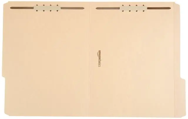 Alt view image 3 of 5 - Amazon Basics Manila File Folders with Fasteners for Organized Filing, Letter Size, 100-Pack